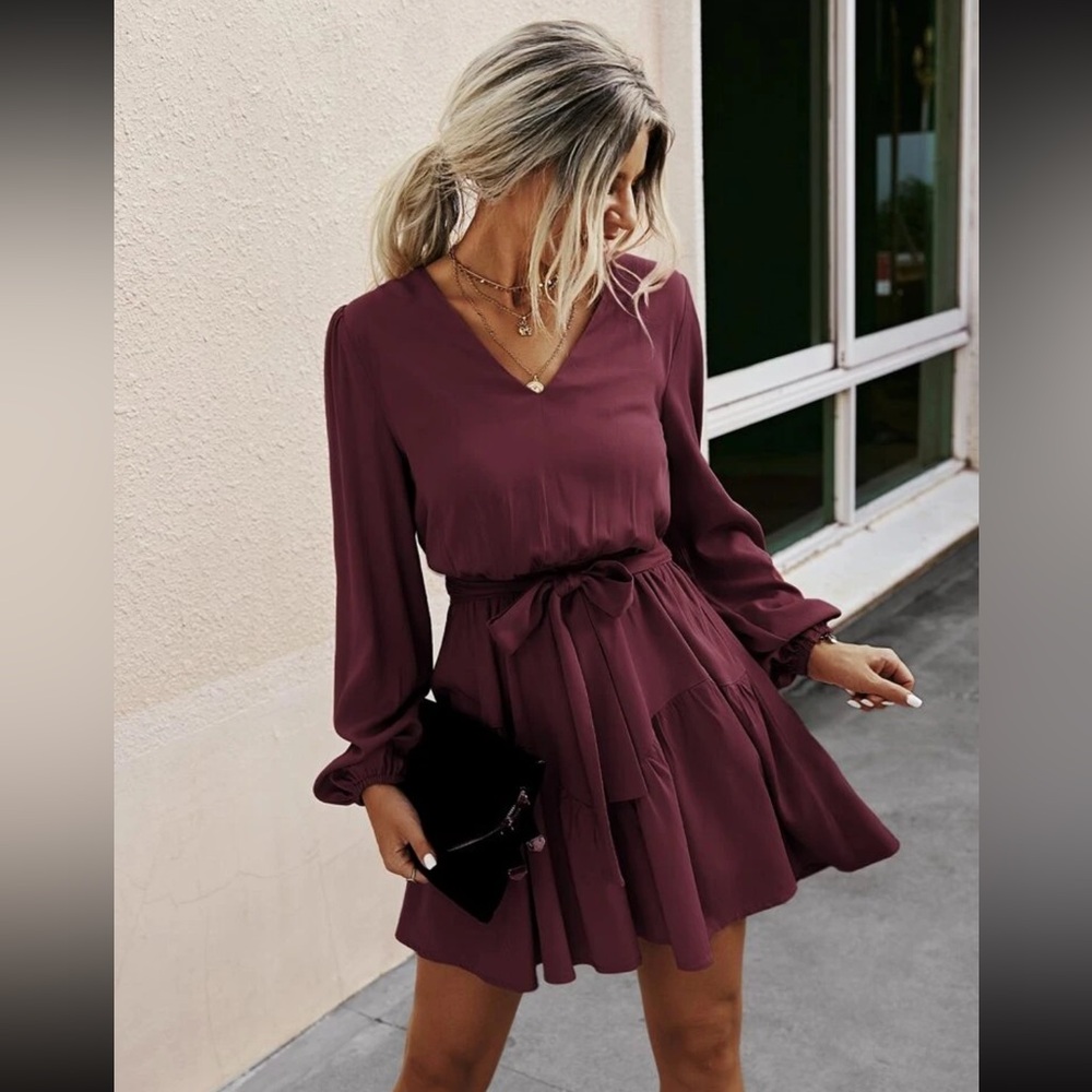 Burgundy SHEIN dress size large